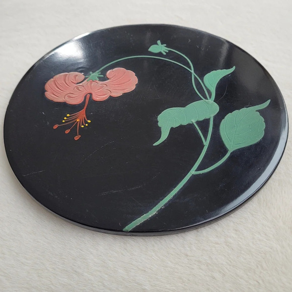 Ryukyu Lacquerware Co Serving Bowl Confectionery Tray Okinawa Traditional Crafts - Picture 3 of 6